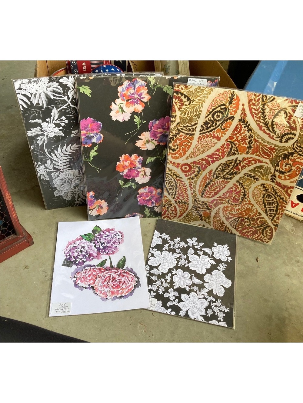 Set of 5 retired Vera Bradley art prints